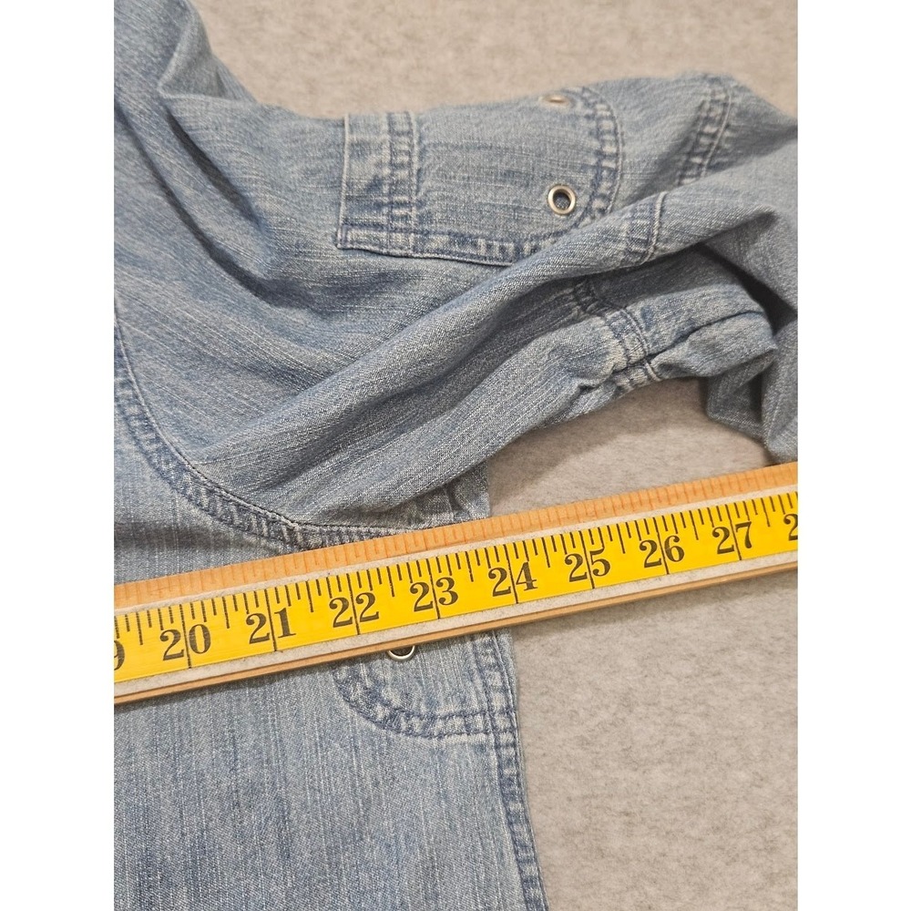 CJ Banks Denim Hooded Shirt Jacket / Shacket Womens Size X - *VINTAGE* - Picture 7 of 16